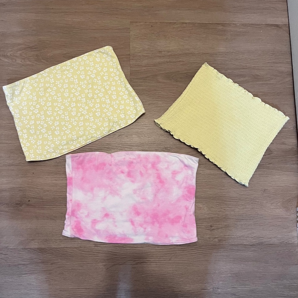 Hollister Reversible Tube Top/Set of 3/Size Large